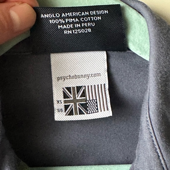 Psycho bunny polo VGUC size XS 5/6 blue short sleeve spring summer clothes kids - Picture 6 of 7